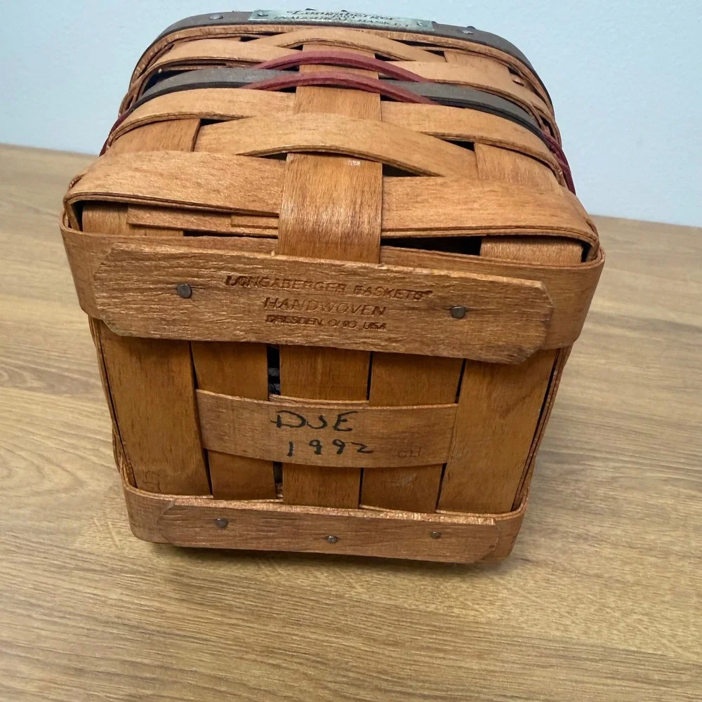 Longaberger 1993 Inaugural Basket with Liner and Protector 11461 Handwoven USA